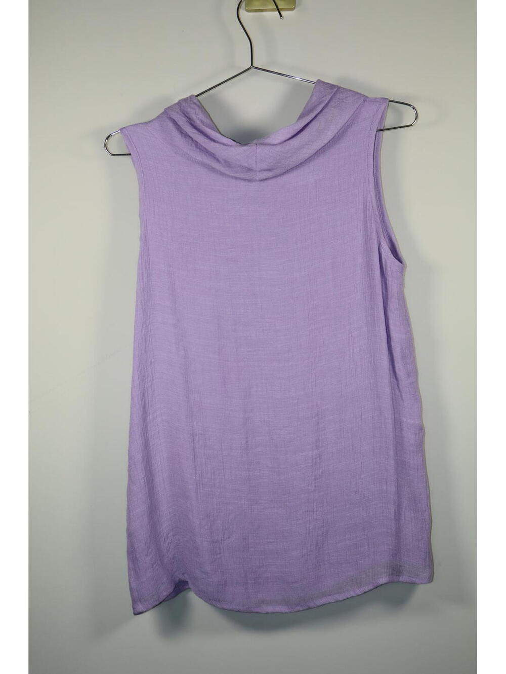 Gaya Belarus lavender cowl neck sleeveless‎ top size Medium silk blend - Picture 8 of 8